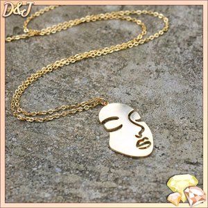 💎✨ Face Silhouette Necklace